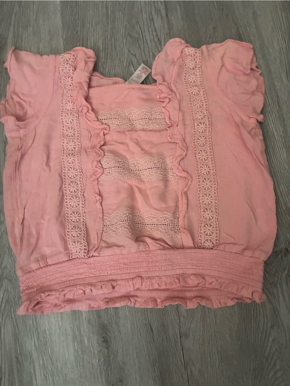 Justice Pink Lace-Trim Skort